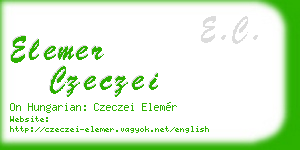 elemer czeczei business card